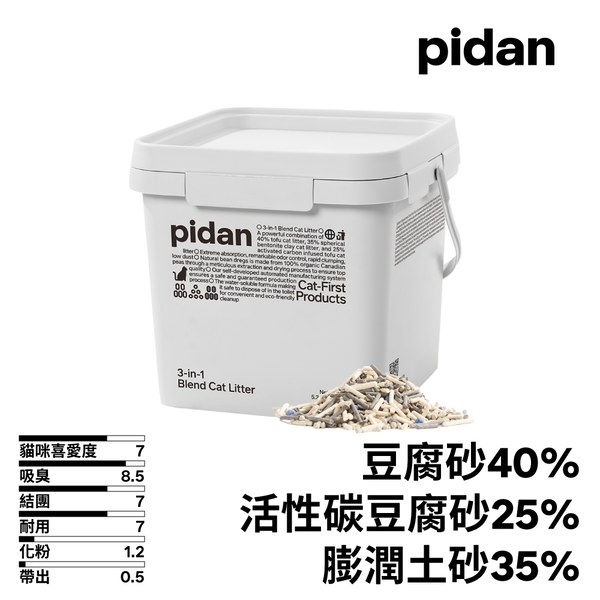 混合貓砂 三合一活性碳 (豆腐砂+活性碳+礦砂)